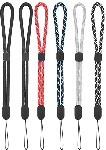 cobee Correa de muñeca de mano, cordón ajustable de nailon, correas de muñeca coloridas para teléfono móvil, 6 unidades de colores mezclados, 8.26*0.45*0.25inch(21*1.15*0.65cm)