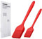 KitsKap Lot de 2 pinceaux à badigeonner en silicone pour huile, barbecue, grill, cuisson de sauce, passe au lave-vaisselle (Rouge)
