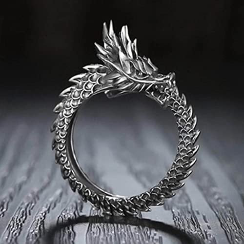 Inateannal Punk Drachen Offener Ring Hip Hop Band Wickelring Persönlichkeit Zeigefinger Ring Schmuck Für Männer Und Frauen