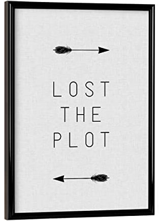 artboxONE Poster mit schwarzem Rahmen 18x13 cm Typografie Lost The Plot Arrow - Bild Lost The Plot Arrow Arrows