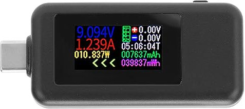 Testeur D'alimentation USB C 2 en 1 Moniteur de Chargeur de Batterie à Affichage LED DC4‑30V pour Ordinateur Smartphone