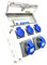 CAMPINGVERTEILER WANDVERTEILER KOMPLETT VERDRAHTET CEE 16A 230V MIT CAMPING STECKDOESE ZÄHLER IP65, 5. 3x230v + 2x Camping + LS+FI