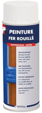 Metaltop - Peinture Fer Rouille - Rouge signalisation - RAL 3020 - Bombe 400mL