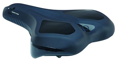 Prophete Touren-City-Sattel mit Memory Foam, ergonomisch & extrabreit, leicht & komfortabel für City- und E-Bike, Größe 266 x 192 mm, Gewicht 435 g – Bequemer Fahrradsattel in Schwarz