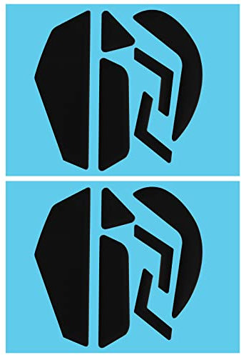 Lot de 2 pieds de patins de souris compatibles avec Logi-tech G502 sans fil avec bords incurvés, accessoires de souris de 0,7 mm d'épaisseur, noir