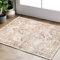 TOPICK Läufer Flur Waschbar Fußmatte Innen Ziegelrot Küche Läufer Vintage Blume Orientalischer Dünner Faltbar Teppich für Brücken Schlafzimmer Wohnzimmer rutschfest Teppichläufer Flurteppich 60x150cm