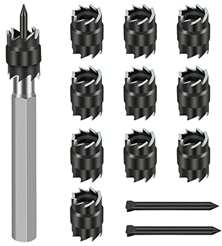 Punktschweißschneider, Blechlochschneider, Stanzentferner Panel Separator für Bohrmaschine Schweißen Auto Karosseriearbeit Werkzeug, 3/8 Zoll Bohrer Werkzeuge, 13 Stück