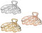 KOMUNJ 3 Stück Metall Haarklammern, Große Schmetterling Krallen Clips, Metall große Haarklammern, Große Haarklammer, für Frauen und Mädchen, Goldenes/Roségold/Silber