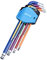 Awang Hex Key Set 9PCS Metric Hex Keys Cr-V, Long Arm Hexagon Key with Box Small and Compact