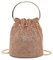 Women's Rhinestone Round Metal Handle Luxury Crystal Evening Prom Wedding Handbag Shoulder Bag-ROSE GOLD