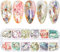 Shell Flakes for Nail Art - 1 Box 12 Grids Irregular Abalone Seashell Slices, Colorful Shell Pieces Sequins Glitter for DIY Manicure Accessories (Shell Pieces A)