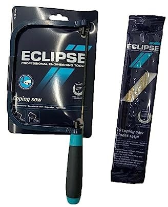 RDGTOOLS Eclipse 70-CP1RSF Coping Saw Professional 310mm + 10 Coping Saw Blades 71-CP7R
