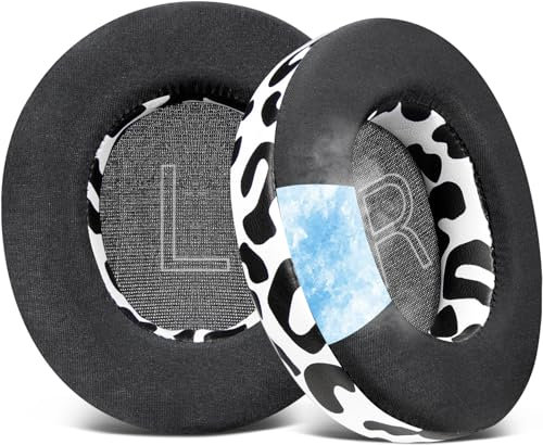 SOULWIT Kühlgel Ersatz Ohrpolster für Steelseries Arctis Nova Pro Wired, Nova 1/1X/1P/3/3P/3X/4/7/7X/7P Kopfhörer, Ersatzpolster mit Geräuschisolations-Schaumstoff, zusätzliche Dicke