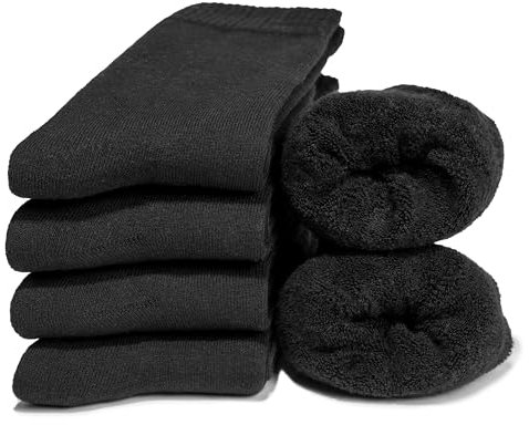 Occulto Herren Warme Wintersocken 6er Pack (Modell: Bille) Schwarz 39-42