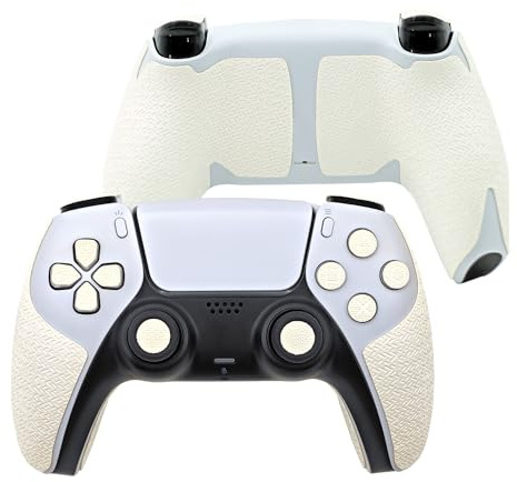 Poignée de manette pour PS5 DualSense, antidérapante et absorbant la transpiration (PS5 DualSense, PRO-Blanc nacré)