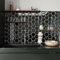 CRE8TIVE Piastrelle Adesive Esagono Nero Paraschizzi Cucina Impermeabile Piastrelle Adesive Bagno 3D Mattonelle Adesive Cucina Piastrelle Adesive Muro Lavanderia per le Scale 4 Pezzi 30.5cm x 30.5cm