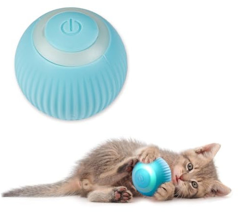SPS Giochi Per Gatti In Casa - Gioco Interattivo Con Palla Automatica - Pallina Con Luci a LED e Ricaricabile Tramite USB