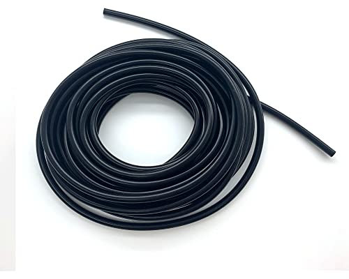 Tubo flessibile in silicone per aria compressa, tubo flessibile in gomma, per aria compressa, per olio, nero (6 x 10 mm, 4 m)
