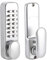 Topyond Digitales Code-Schloss Türschloss Code-Türknauf, Intelligentes Mechanisches Zahlenschloss,Türgriff Mit Tastatur, Schlüsselloses Code-Sicherheitsschloss Für Den Zugang Zum Home-Office(Silber)