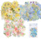 Hocadrv 120 Stück Sticker Blumen Scrapbook Stickers Pflanzen Blumen PET Sticker Blume Scrapbooking Transparent Sticker für Fotoalbum Handwerk DIY Dekoration