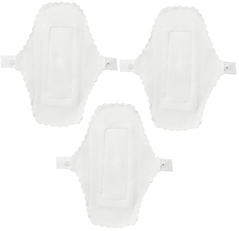 Beaupretty 3piezas Compresas Menstruales Reutilizables De Largas Impermeables y Lavables Para y Uso Diario Con Botón De Sujeción