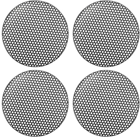 X AUTOHAUX Universal 1.5 Inch Speaker Grills Mesh for Audio Subwoofer 45x4mm Grille without Frame Black - Pack of 4
