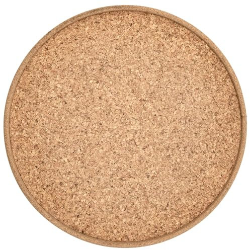 Go4Cork Plateau Rond en liège - 300mm (11.81) Diamètre | Résistant à la Chaleur, Réutilisable, Facile à Nettoyer | Plateau de Service et décoratif