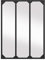IDMarket – Espejo de cristal con 3 bandas vertical diseño industrial 60 x 80 cm