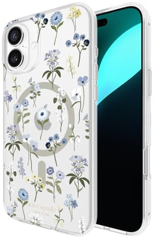 Kate Spade New York iPhone 16 Plus case - Compatible with MagSafe - Designer Phone Case - Precious Bloom