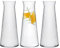 KONZEPT 3 Stk. Wasserkaraffe aus robustem, geriffeltem Glas – 1 Liter, spülmaschinenfest, BPA-frei, stilvoll und stabil