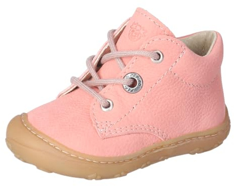 RICOSTA Mädchen Stiefel Cory, Baby und Kleinkinder Lauflernschuhe, Weite: MITTEL, lose Einlage, terracare, schnürstiefel, Strawberry (342), 18 EU