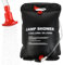 Flearitzo Sac de Douche Solaire 20L pour Camping - Douche Portable Chauffante avec Tuyau Amovible et Pommeau Idéal pour Douche Camping Randonnée et Activités de Plein Air (Noir)