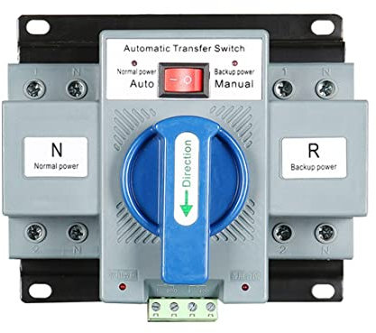 Jrifedptry 2P 63A 230V MCB Interruptor de transferencia automática de doble potencia ATS voltaje nominal 230V frecuencia nominal 50/60Hz