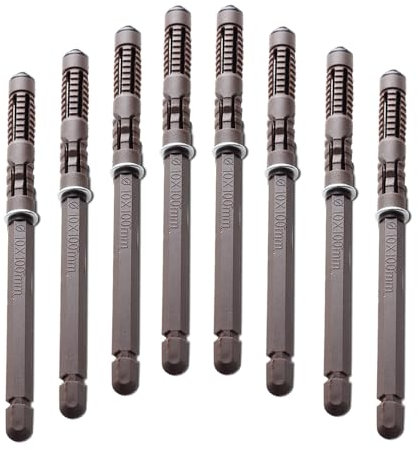 Schwebende Regalhalterungen – 8 Stück, strapazierfähig, unsichtbare Regalhalterungen mit Schrauben, DIY-Hardware, Jalousienstützen, Regale, 54 kg, Ø10 x 100 mm (8 Stück)