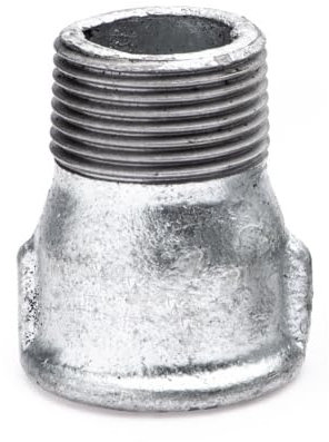 POLBERIS Prolunga da 3/4 adattatore per riduzione dello zinco in ghisa zincato manicotto di riduzione del manicotto in ghisa 246 / M4 filettature interne esterne norma EN10242 riduzione