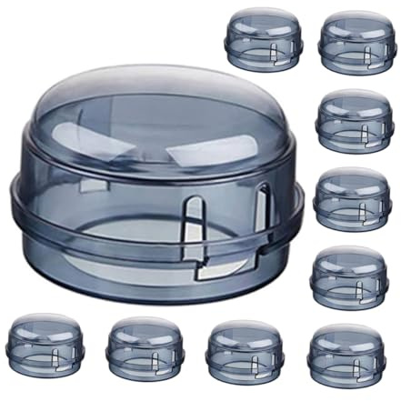 NUOBESTY 10pcs Gas Stove Knob Covers Household Safety Kitchen Stove Protectors Safety Cover for Gas Cooker Knob Protection