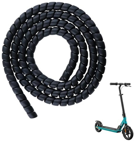 Flexible 120 cm TPU kabelspirale für E-Scooter, Perfekt für Xiaomi 1s/M365/Pro Ninebot Scoote, Anpassbare e Scooter kabelschutz in Schwarz (E-Scooter Zubehör)