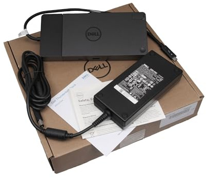 Dell WD22TB4 Original Thunderbolt 4 Port Replikator inkl. 180W Netzteil für m15 R6, x14 R1, x15 R1, x15 r2, x17 R1, x17 R2/Inspiron 13 (5310), 13 2in1 (7306), 14 (7400)