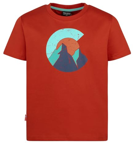 Trollkids Kids Halsafjord T (GOTS) 140, red Clay/Mystic Blue