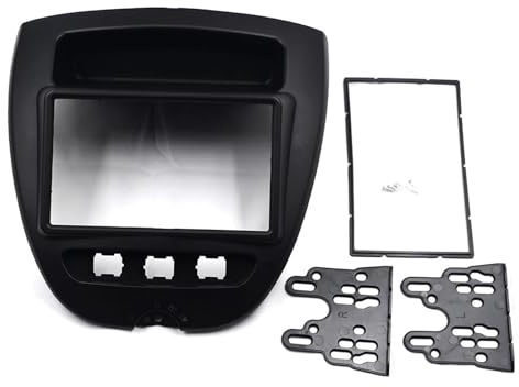 Cadre Autoradio DVD Double DIN 7 Pouces Compatible avec Citroën C1 Compatible avec Peugeot 107 (2005-2014) - Cache De Façade Stéréo Facade d'Autoradio