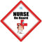Nurse An Bord, Nurse An Bord Autoschild, Krankenschwester-zeichen, Pflege-zeichen, Baby on Board Zeichen, Baby A, Nurse Auto Schild, RGN, Pflege-Zeichen, Medizinisches Zeichen