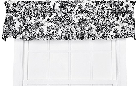 Ellis Curtain Victoria Park Toile Volant-Fenstervorhang, Schwarz