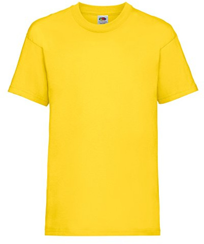 Fruit of the Loom Valueweight T-Shirt Crew Neck Yellow 3-4 Years