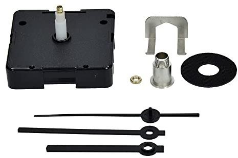 Efco Quarz-Uhrwerk + Zeiger für Zifferblatt bis 13 mm 1 STK. / 8 Teile, Metall, Schwarz, 41 x 41 x 3.8 cm