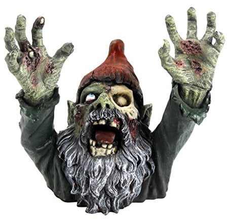 Design Toscano Zombie Gnombie Gothic-Gartenstatue Grabsteinstatue, Polyresin, vollfarbe, 28 cm