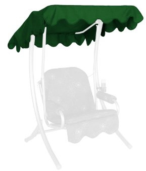 ANGERER Sonnendach für Hollywoodschaukel Swingtex grün, 100 x 145 cm | passend für viele 1-Sitzer Hollywoodschaukeln, Schaukeldach Made in Germany, waschbarer Stoff
