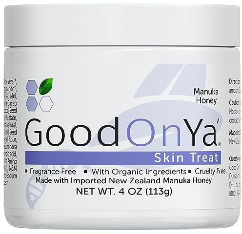 Manuka Honey Face Moisturizer with Coconut Oil, Cocoa Butter, Aloe Vera, Vitamin E and Vitamin C - Anti Aging and Skin Lightening Cream - Pore Minimizer and Whitening MSM Cream – (4oz/113g)