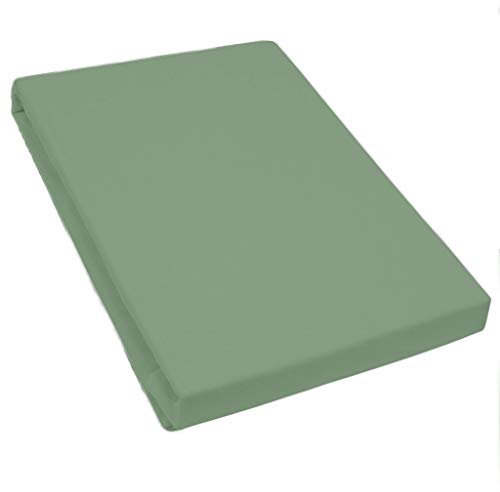 Formesse Bella Donna Alto 180/200-200/220 Olive Jersey-Spannbetttuch - passend für Boxspringbetten, Matratzenhöhe bis 40 cm