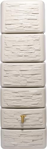 Graf Regenwasserbehälter, Kunststoff, Sandbeige, 58 x 37 x 182 cm