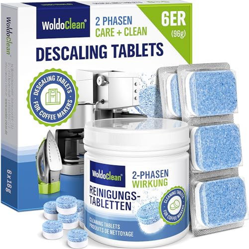 2in1 Entkalkungstalbetten & 2-Phasen Reinigungstablettten - für Kaffeevollautomaten zur Reingung & Pflege